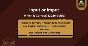 Input or Imput