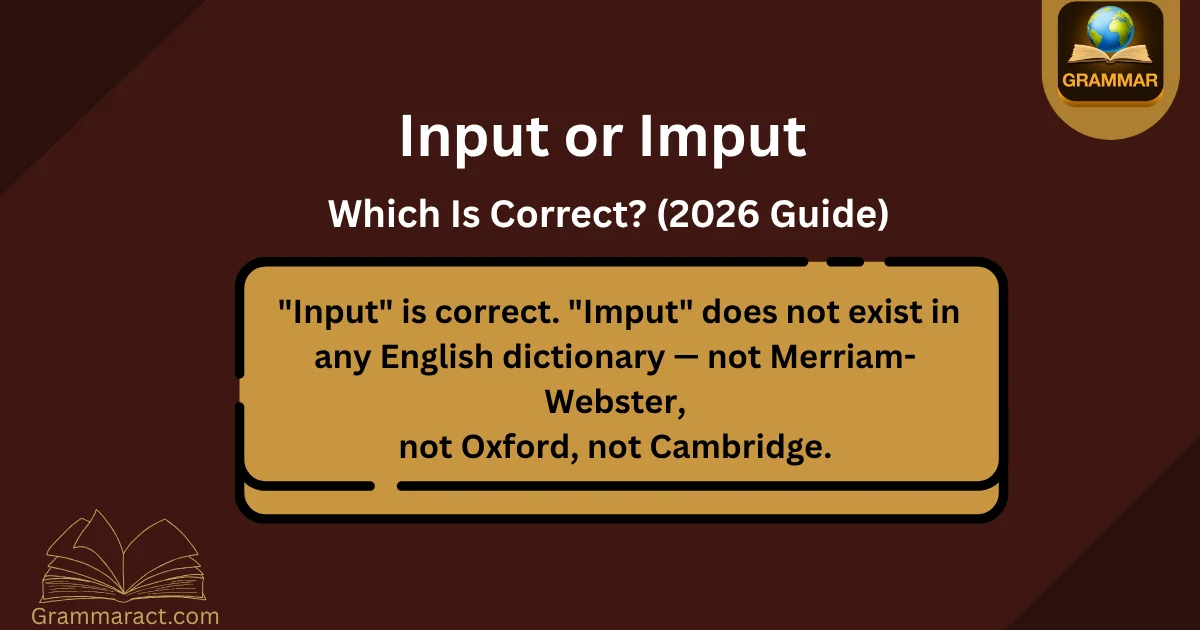 Input or Imput