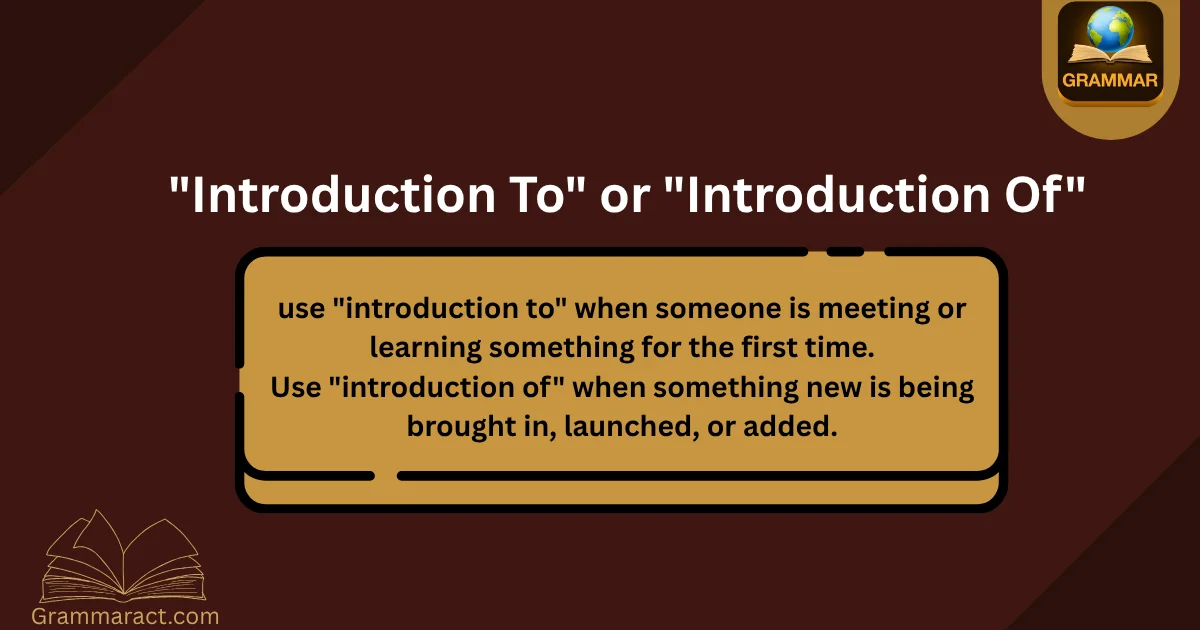 Introduction Of